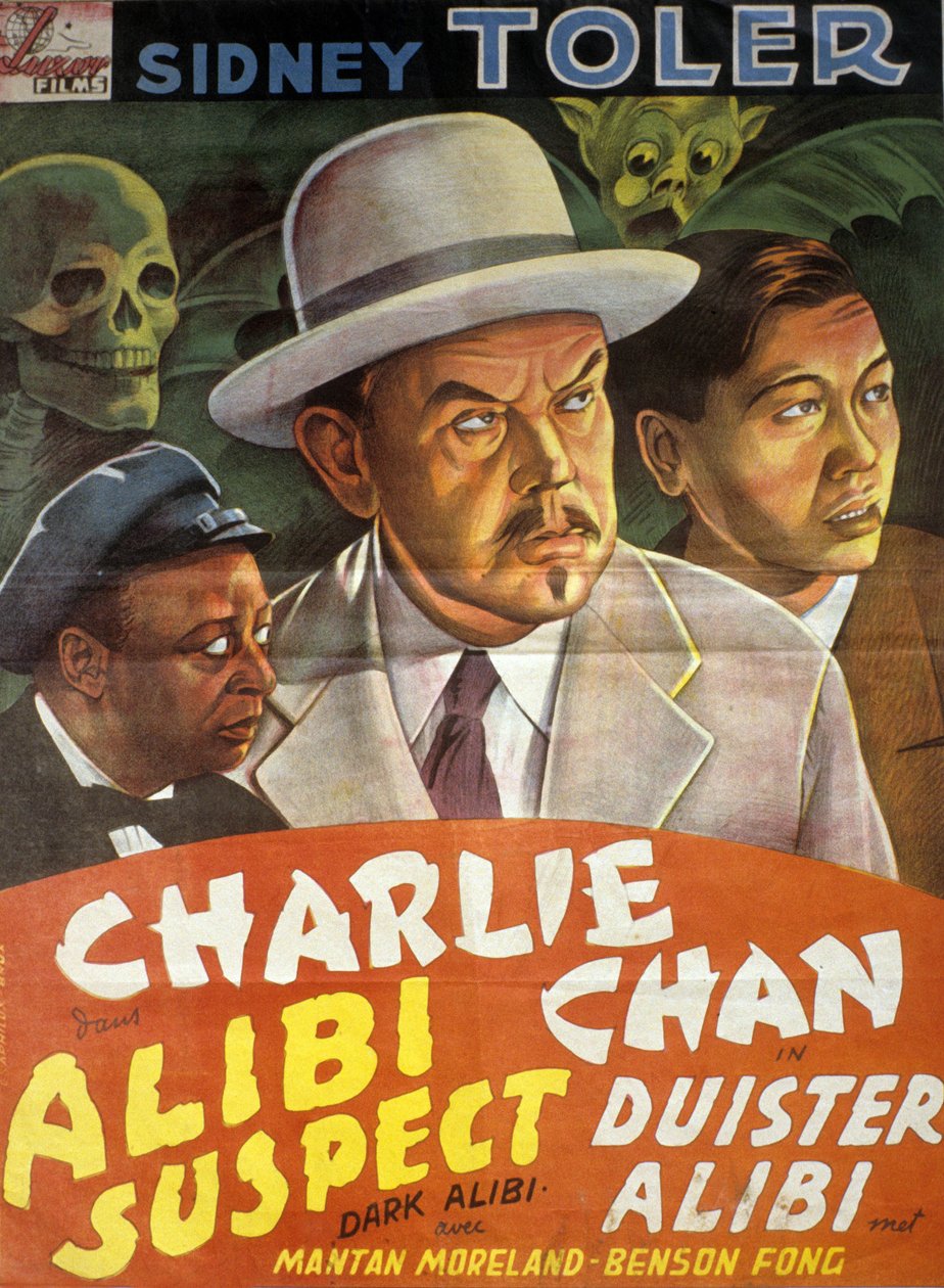 Phil Karlson with SidneyTolerによる映画「Charlie Chan: Alibi suspect (dark alibi)」のポスター。 作： 不明