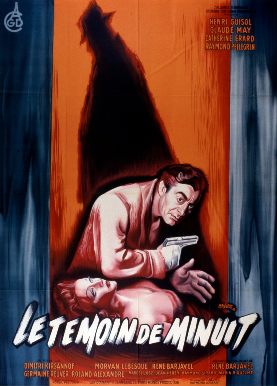 映画「真夜中の目撃者」のポスター DimitriKirsanoff 1953年 作： 不明