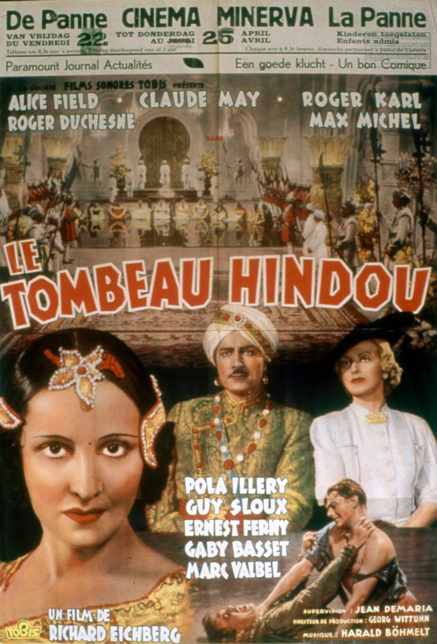 Richard Eichbergによる映画「The Hindu Tomb」のポスター 1938年 作： 不明