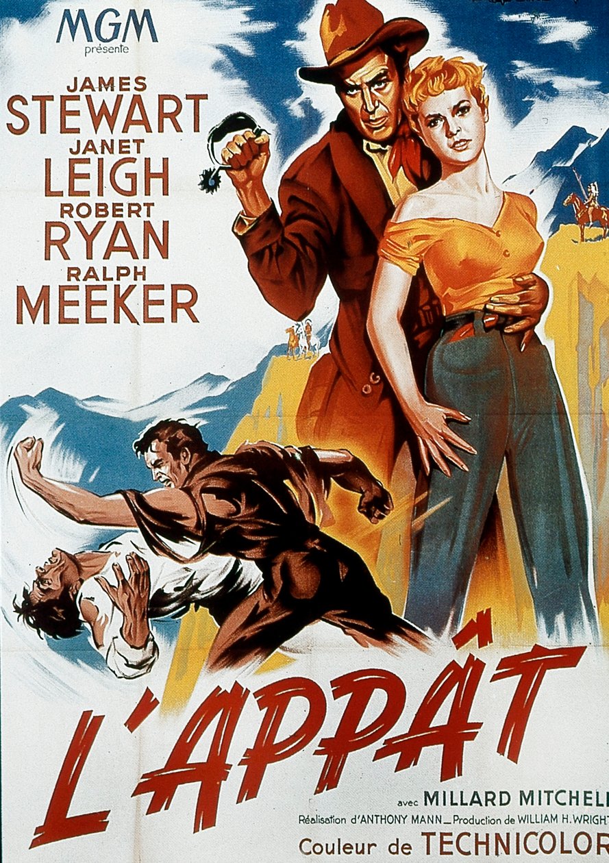 AnthonyMannによる映画「The Naked Spur」のポスター 1953年 作： 不明