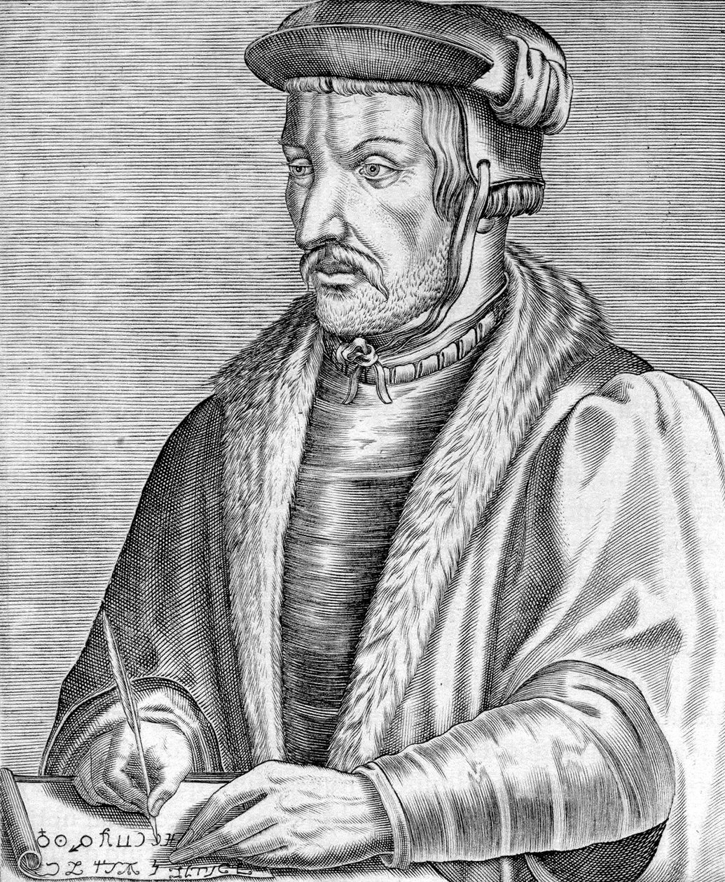 ハインリヒ・コルネリウスとしても知られるアグリッパ・フォン・ネッテスハイム（1486-1535）ドイツの医師、神学者、哲学者。 作： 無名の画家