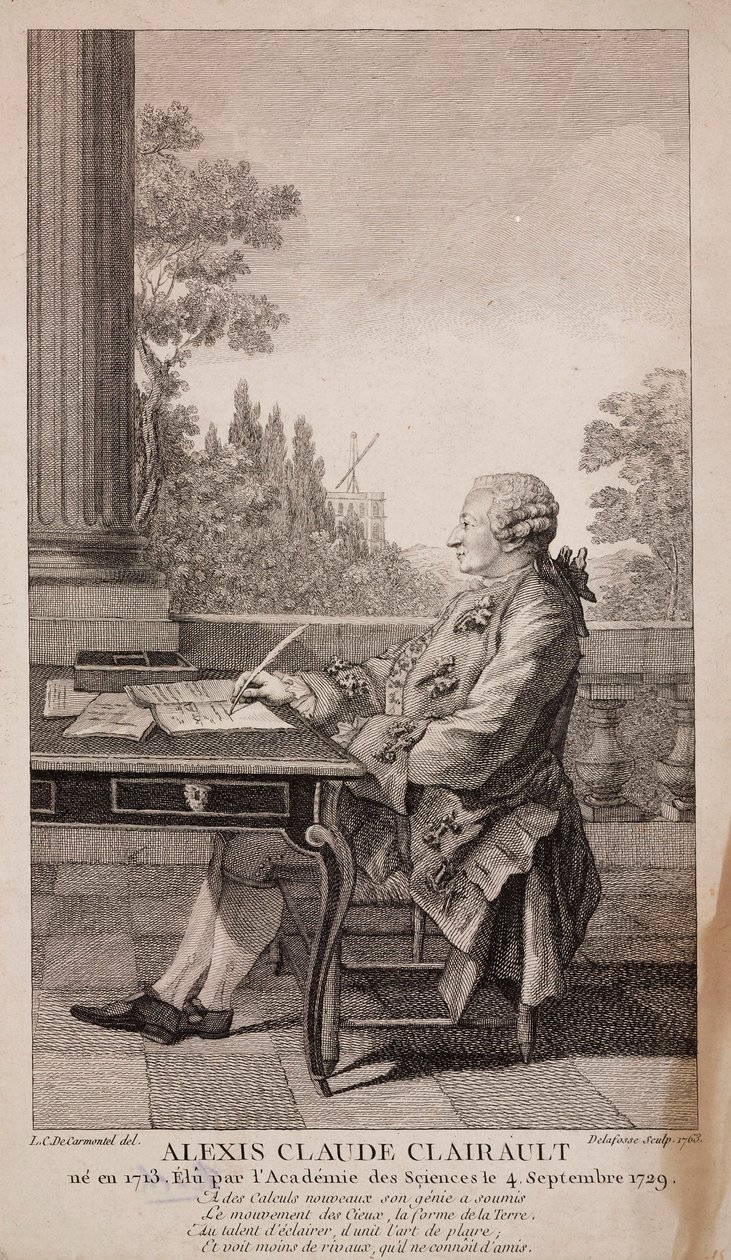 Alexis Claude Clairault（またはClairaut）、フランスの数学者 作： 不明