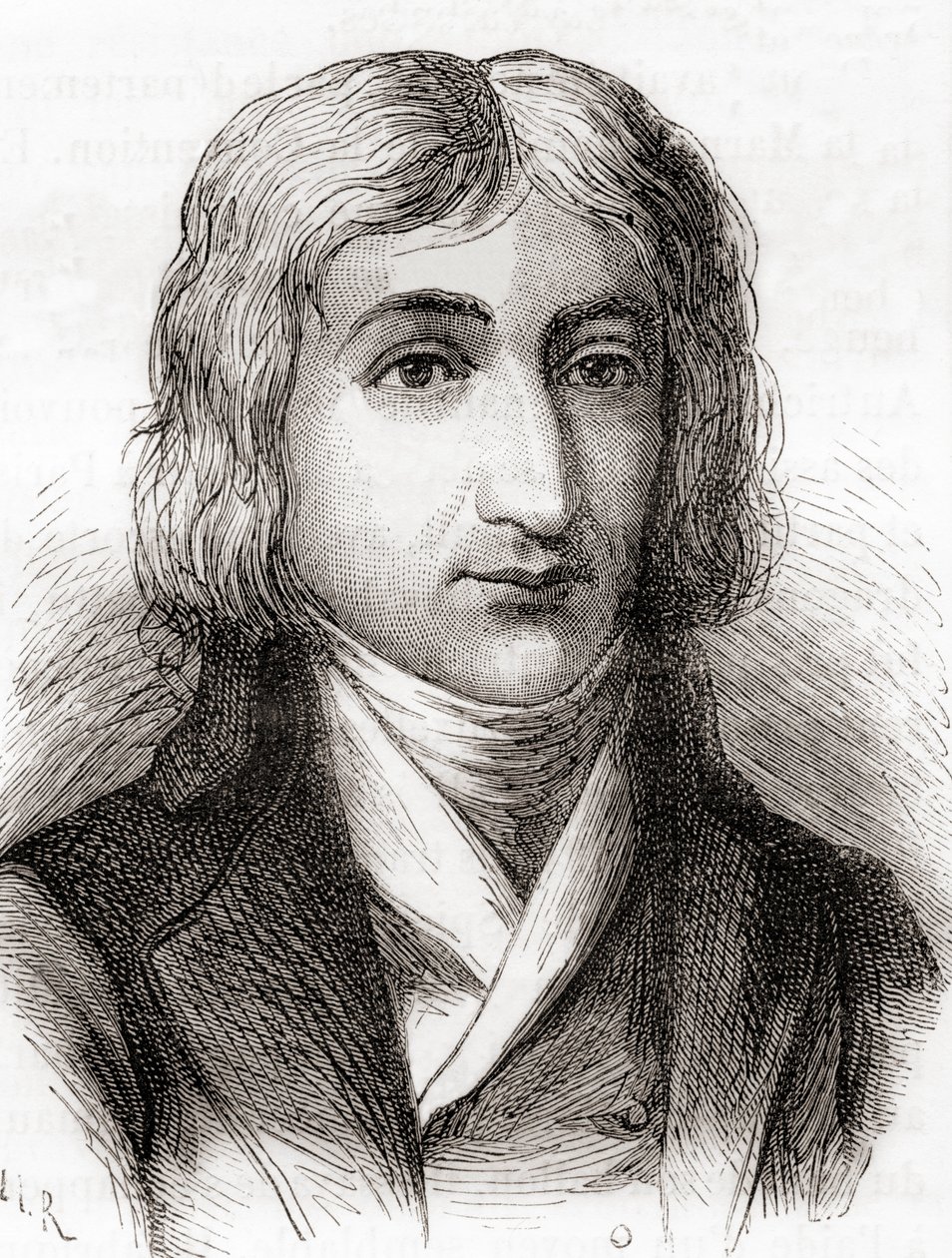 André-Jacques Garnerin、気球乗りでフレームレス パラシュートの発明者、「Les Merveilles de la Science」より、1870 年頃に出版 (リソ) 作： 無名の画家