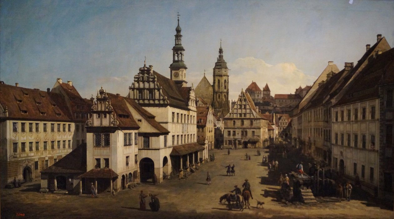 カナレットと呼ばれるベルナルド・ベロット《ピルナの市場》1768年、プーシキン美術館、モスクワ 作： 無名の画家