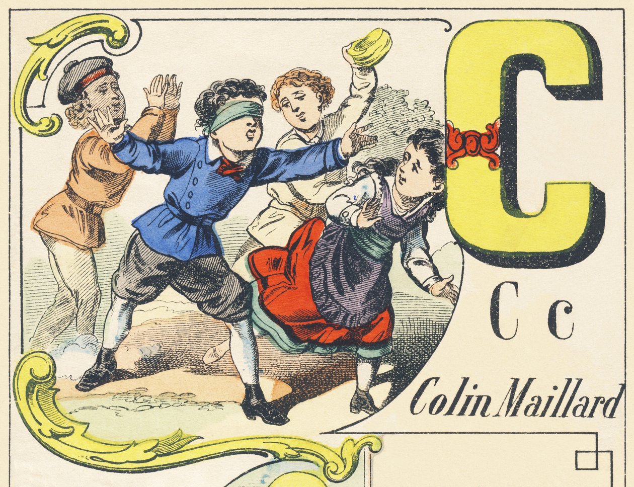 C：colin-maillard-Games Alphabet、c.1890（イラスト） 作： 不明
