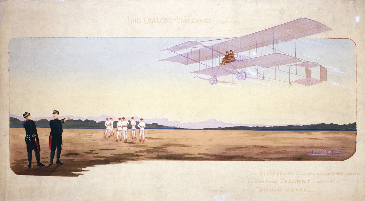 シャロン・ヴァンセンヌ（Chalons Vincennes）エアレース、フランス、1910年6月9日 作： 不明