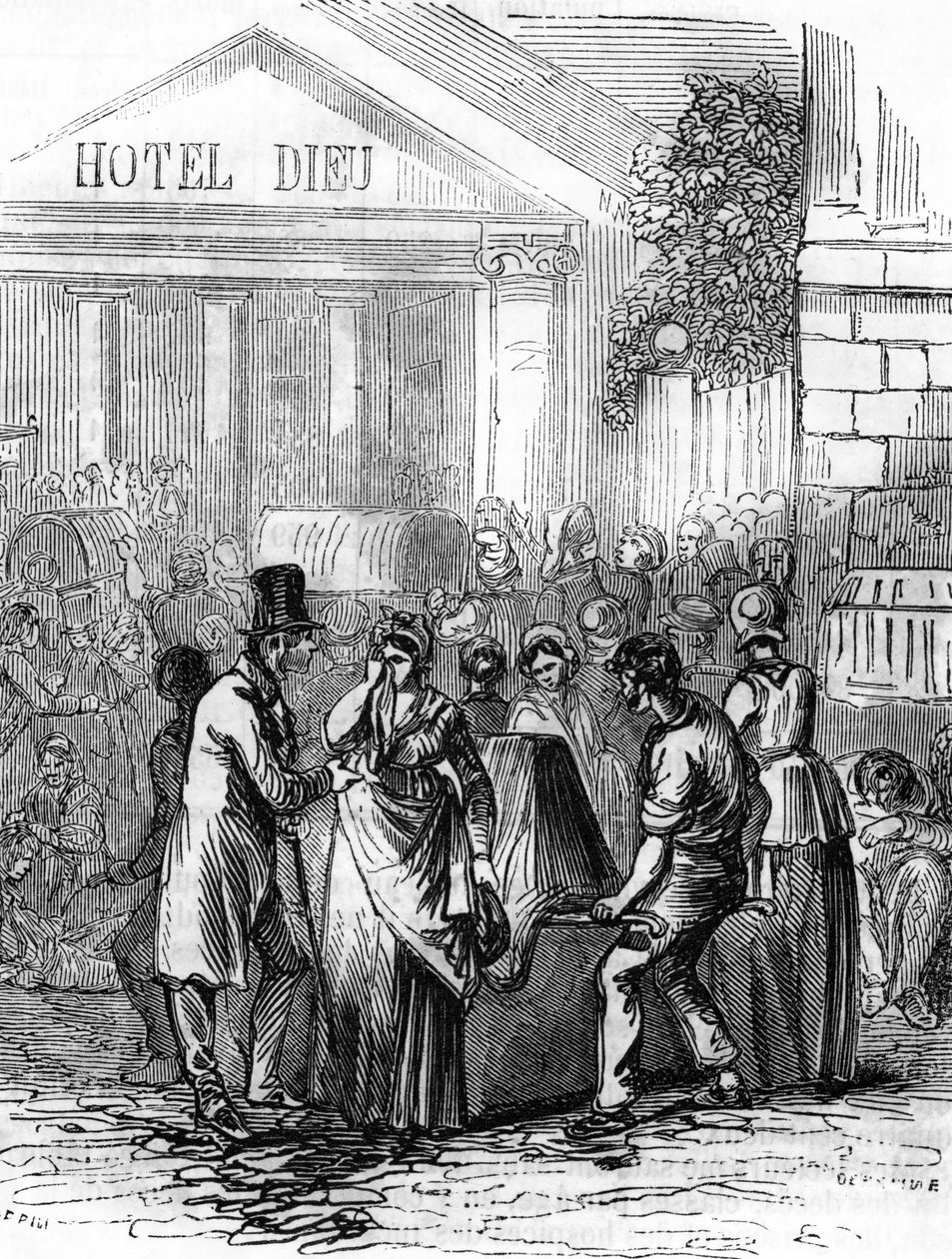 1832年フランスでコレラが大流行 作： 無名の画家
