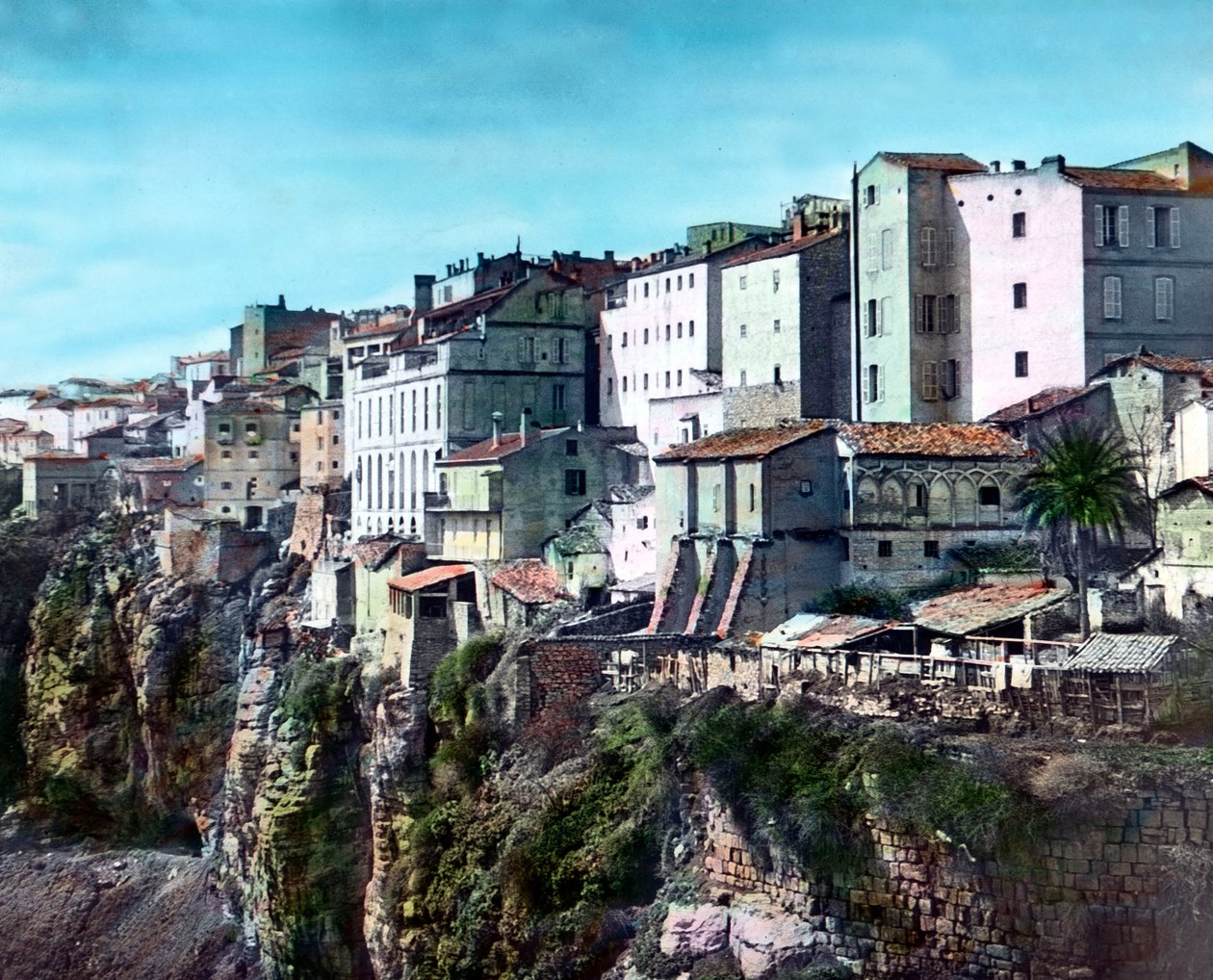アルジェ、オランに次ぐアルジェリア第3の都市、コンスタンティーヌ（1920年代頃 作： 無名の画家