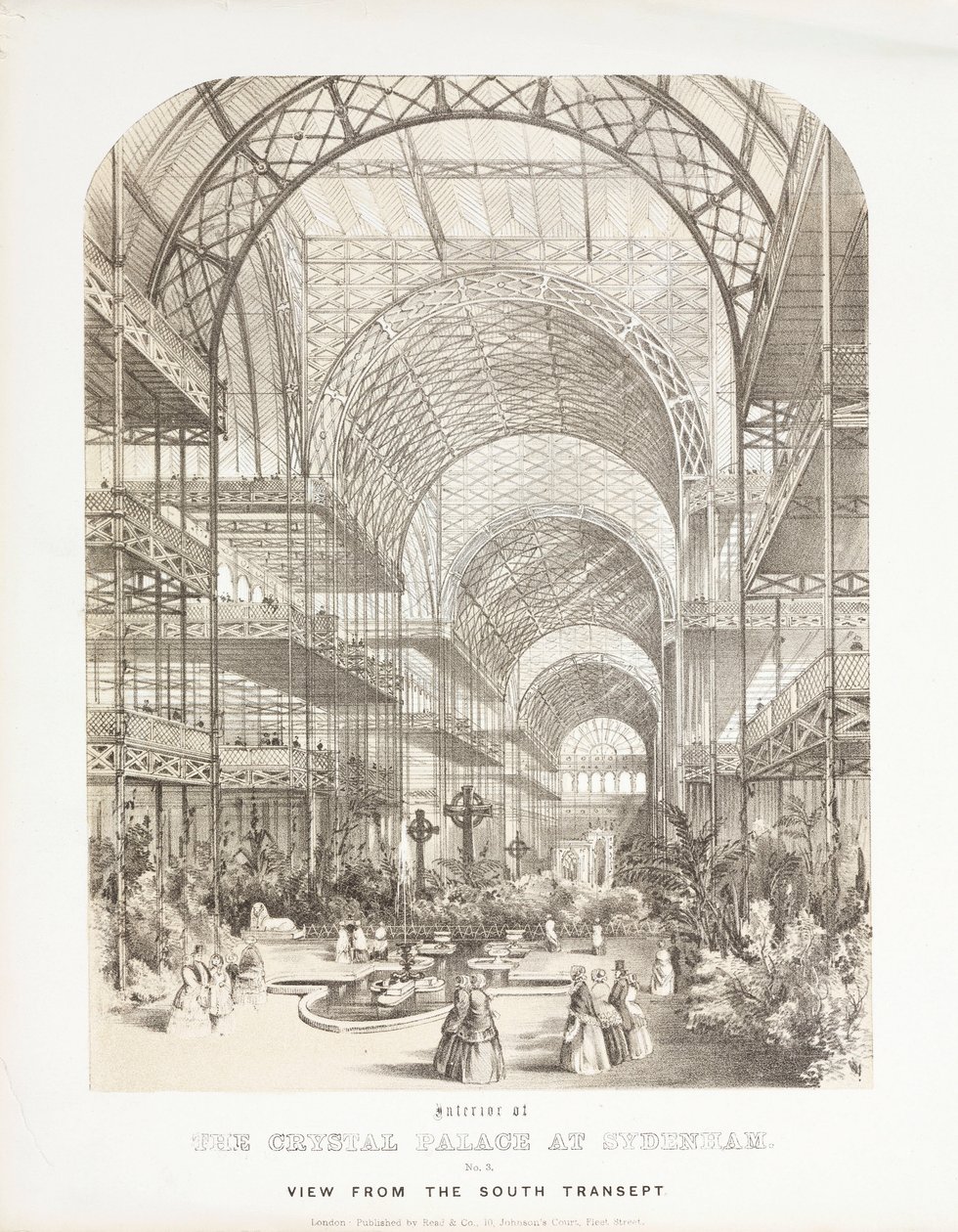 Crystal Palace, Post-Great Exhibition View from South Transept, Crystal Palace, Sydenham 作： 不明
