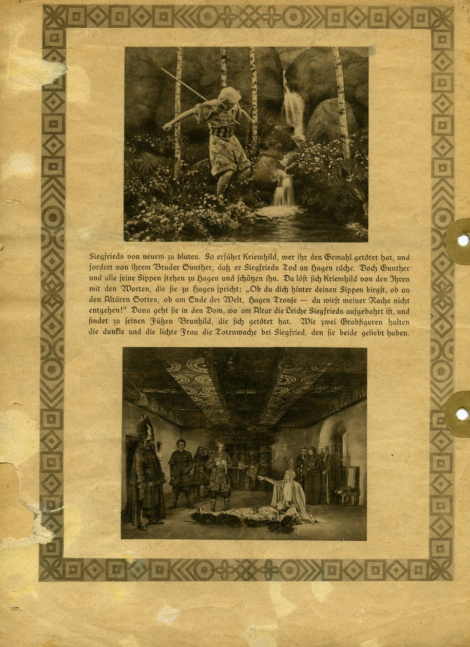 DIE NIBELUNGEN 1924-SYNOPSIS (ジークフリートの死)-08 作： 不明