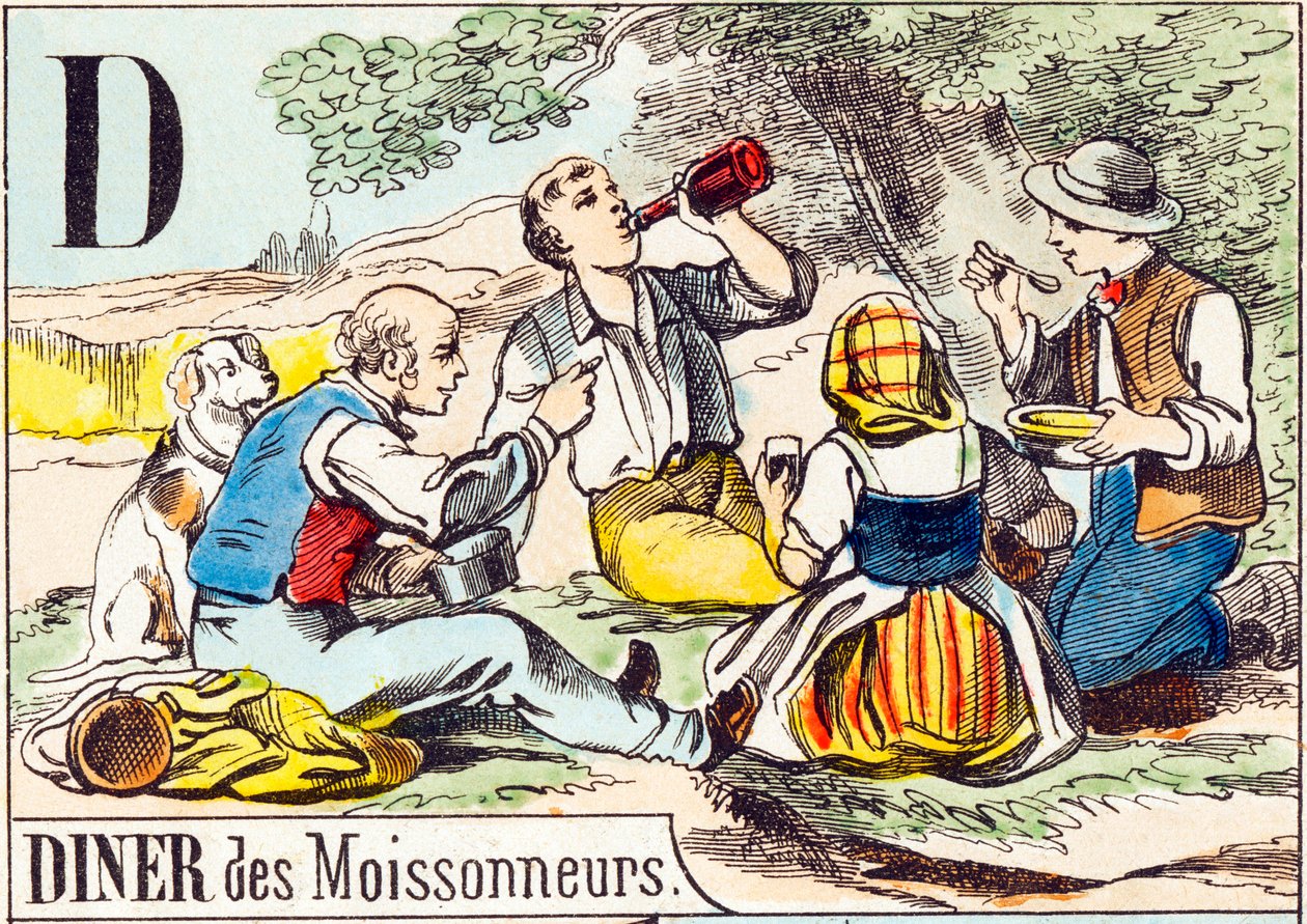 D Diner des moissonneurs - "Alphabet of the farm" 19世紀末 (carving) 作： 不明