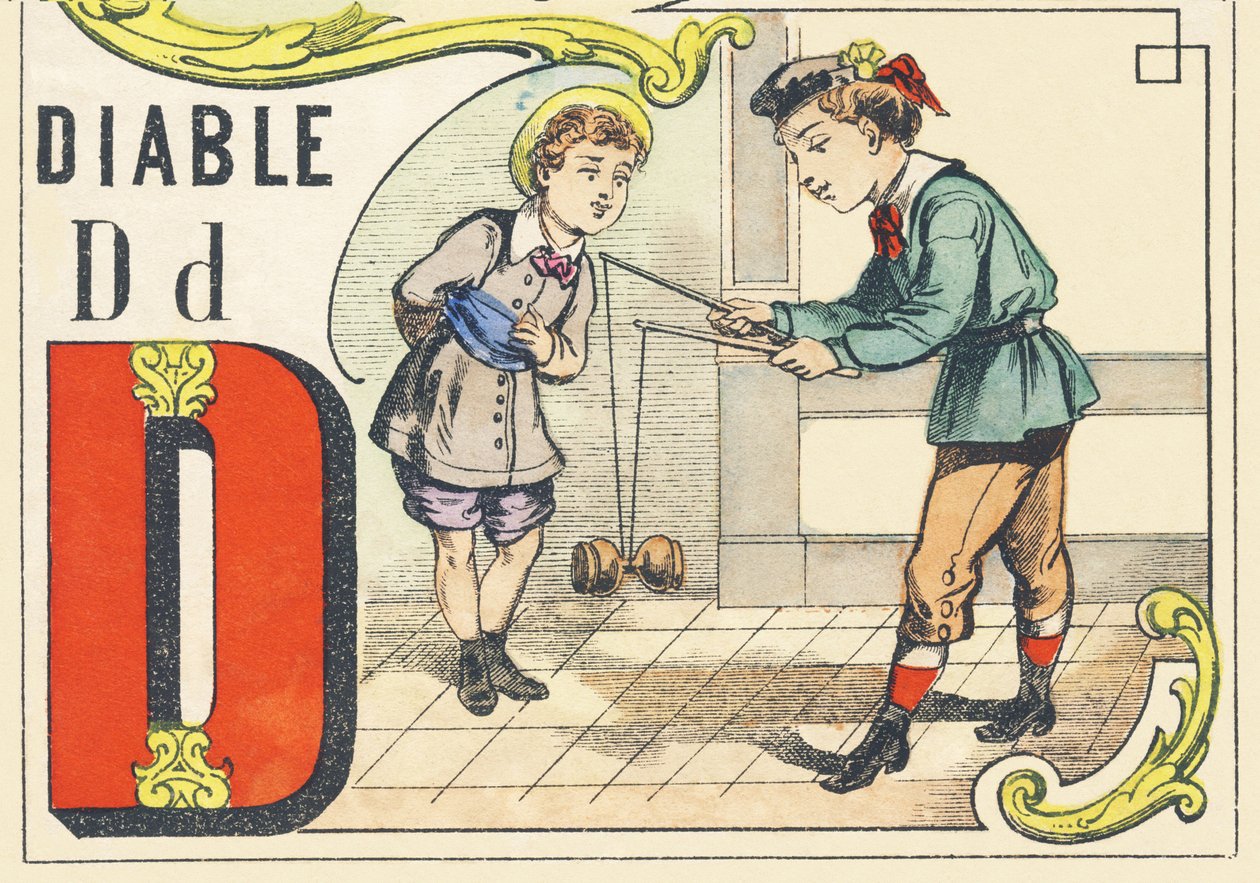 D：diable-Games Alphabet、c.1890（イラスト） 作： 不明