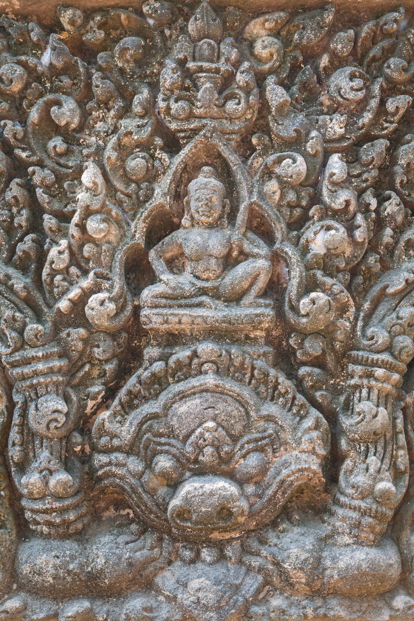 インドラの可能性があるカラの姿が描かれたまぐさの詳細、バプーオン様式 作： 無名の画家