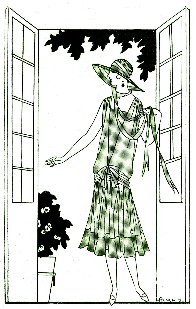 ファッション：1925年5月のドレス 作： 無名の画家