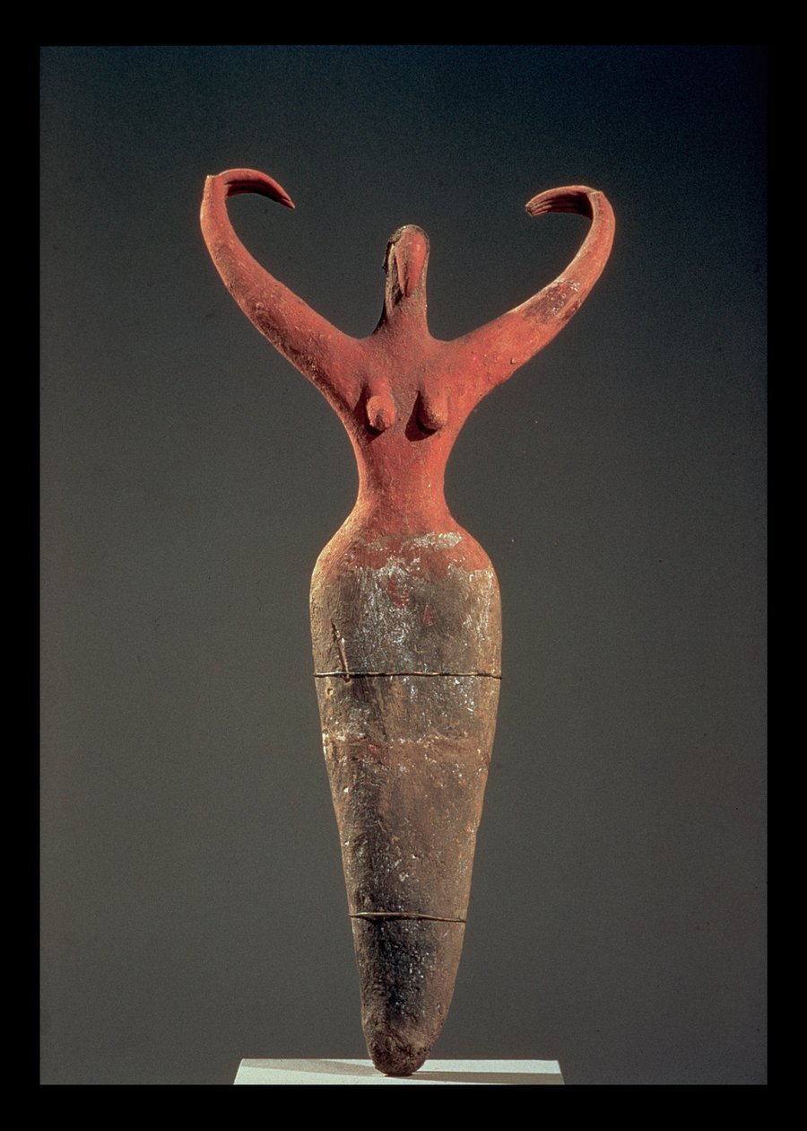 ナカダII期（紀元前3650〜3300年頃）、マーマリヤ出土の女性像（テラコッタ製 作： 不明