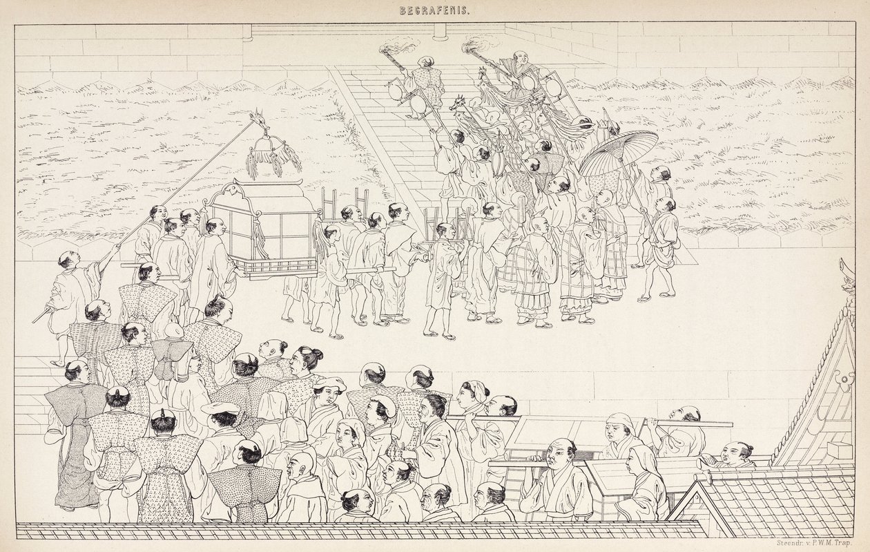 葬式の行列（日本 作： 不明