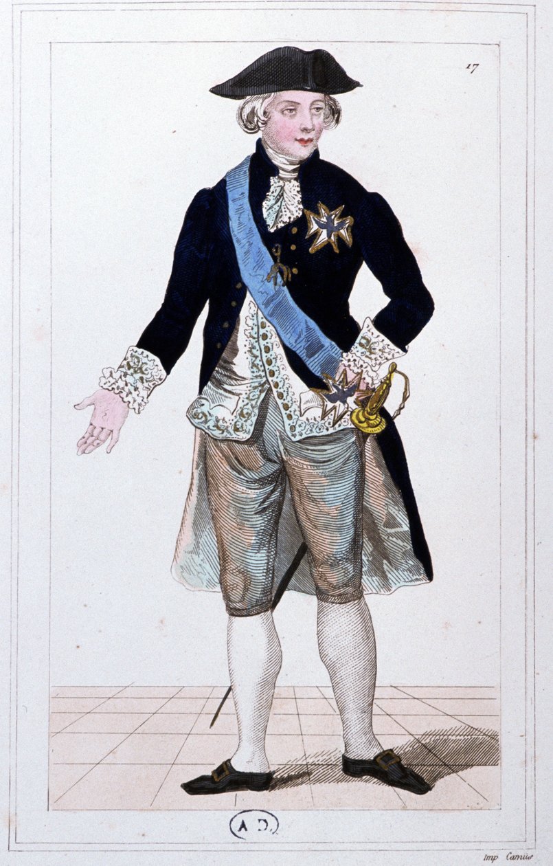 1810年頃、国民衛兵司令官ラファイエット将軍（エングレーヴィング） 作： 無名の画家