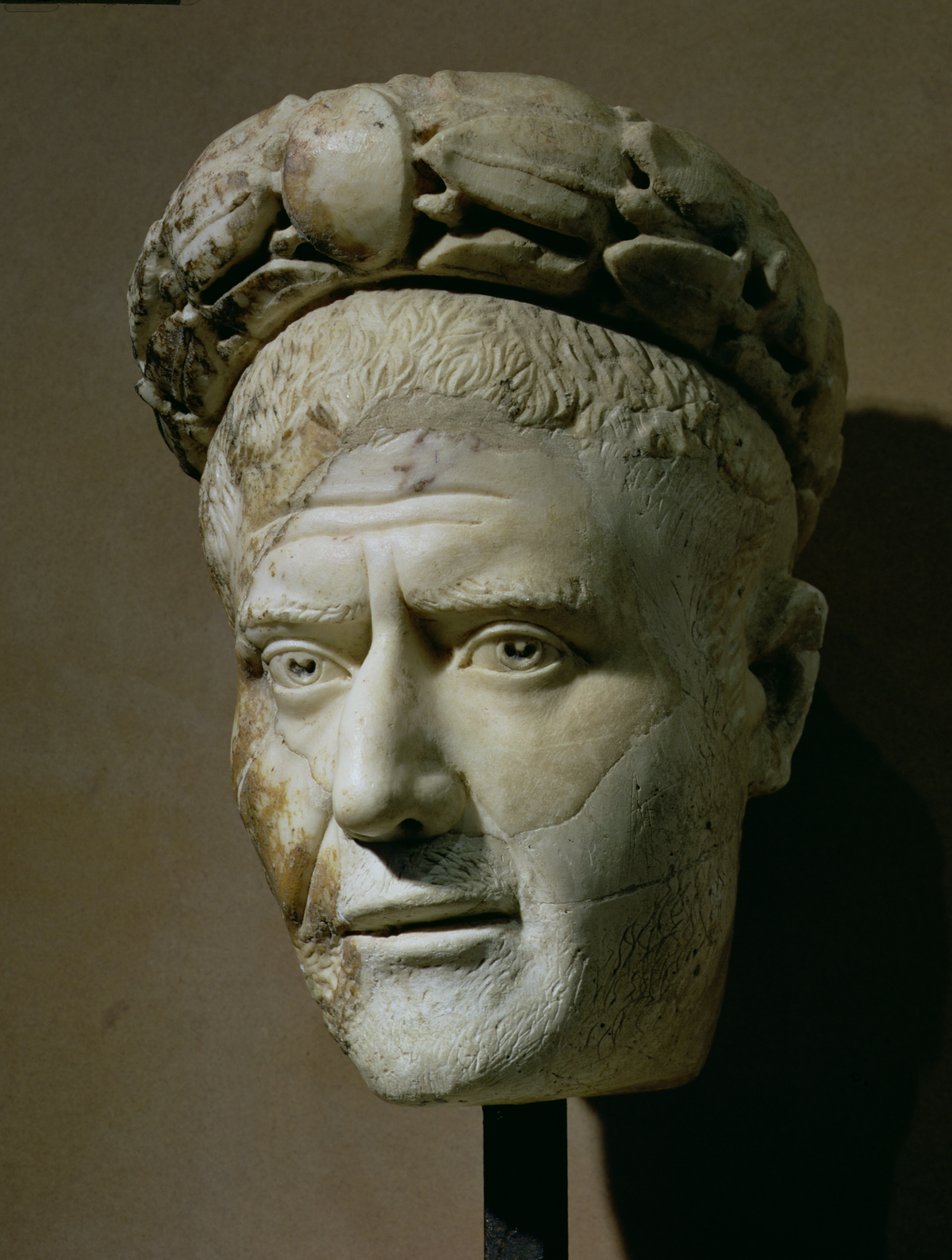 ローマ皇帝フィリッポ・ザ・アラブの頭部（244～249年）（大理石 作： 不明