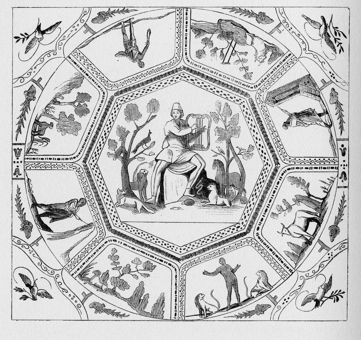古代ローマの歴史。教会の上部に描かれた1世紀の絵画 作： 不明