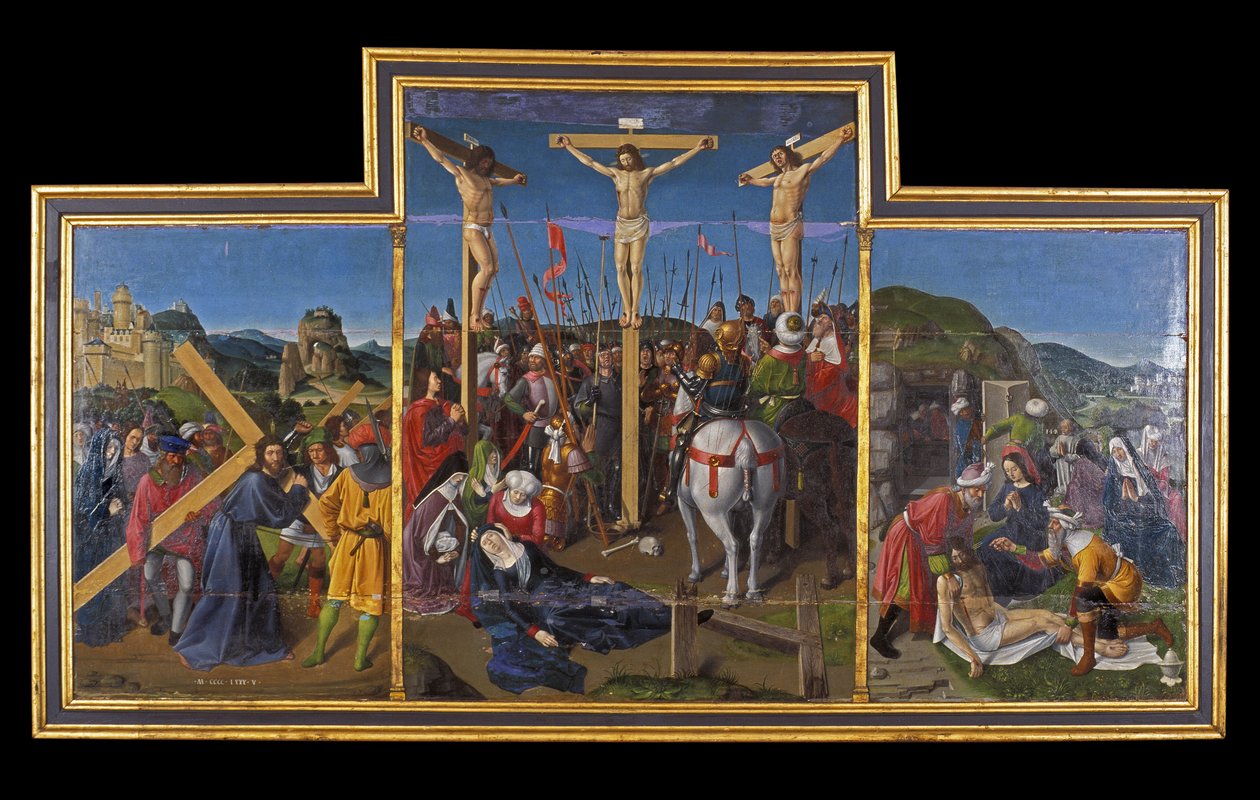Indre & Loire N* 173 - Chateau de Loches - Chateau de Loches - The altarpiece of crucifixion - School of Jean Fouquet - 1485 - 。 作： 不明