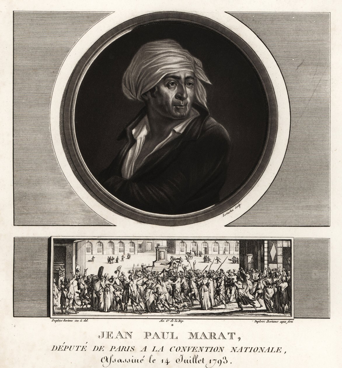 ジャン・ポール・マラット、国民会議のパリ副議長、1793年に暗殺される 作： 不明