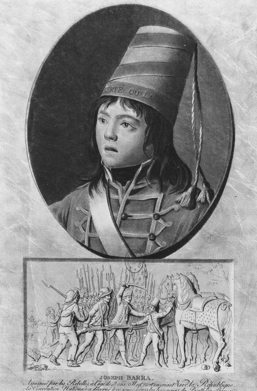 Joseph BaraまたはBarra（1779～1793）、フランスの軍人。 作： 不明