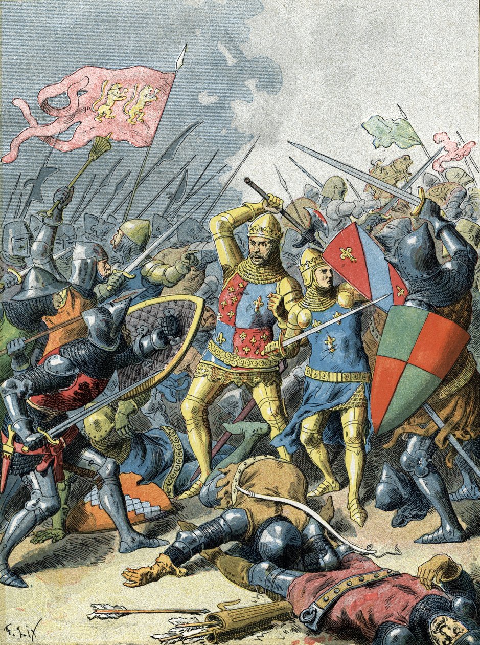 ポワチエの戦いでの善良なジョン 2 世 (1356 年) 作： 無名の画家