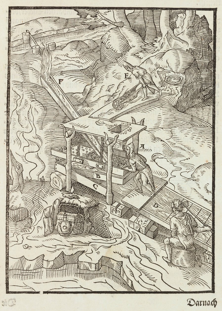 金鉱石の洗浄 - Lazarus Eckerの「Description des minerais et des principales methodes d