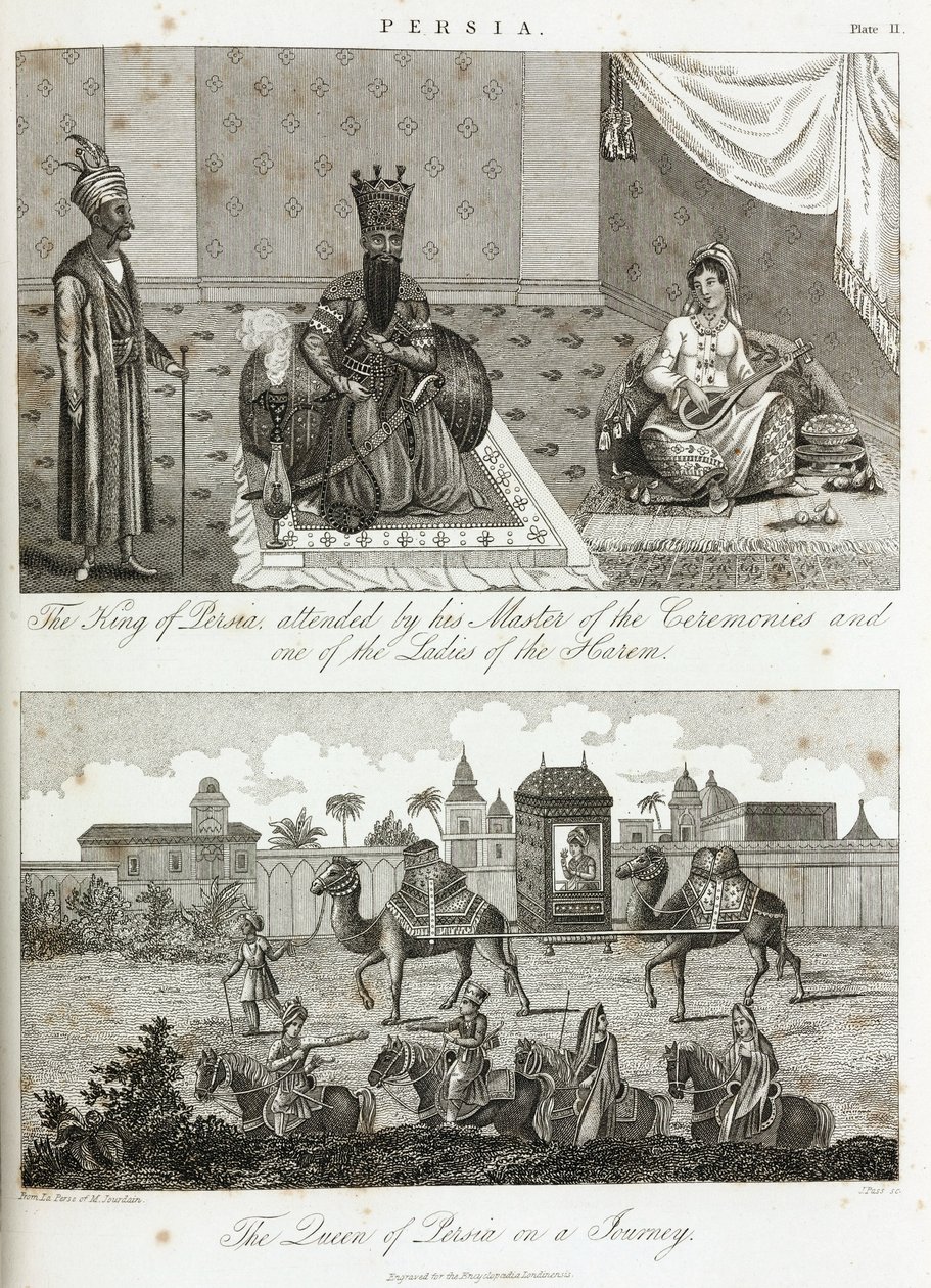 ペルシャの王と王妃 1810-1829年頃 作： 不明