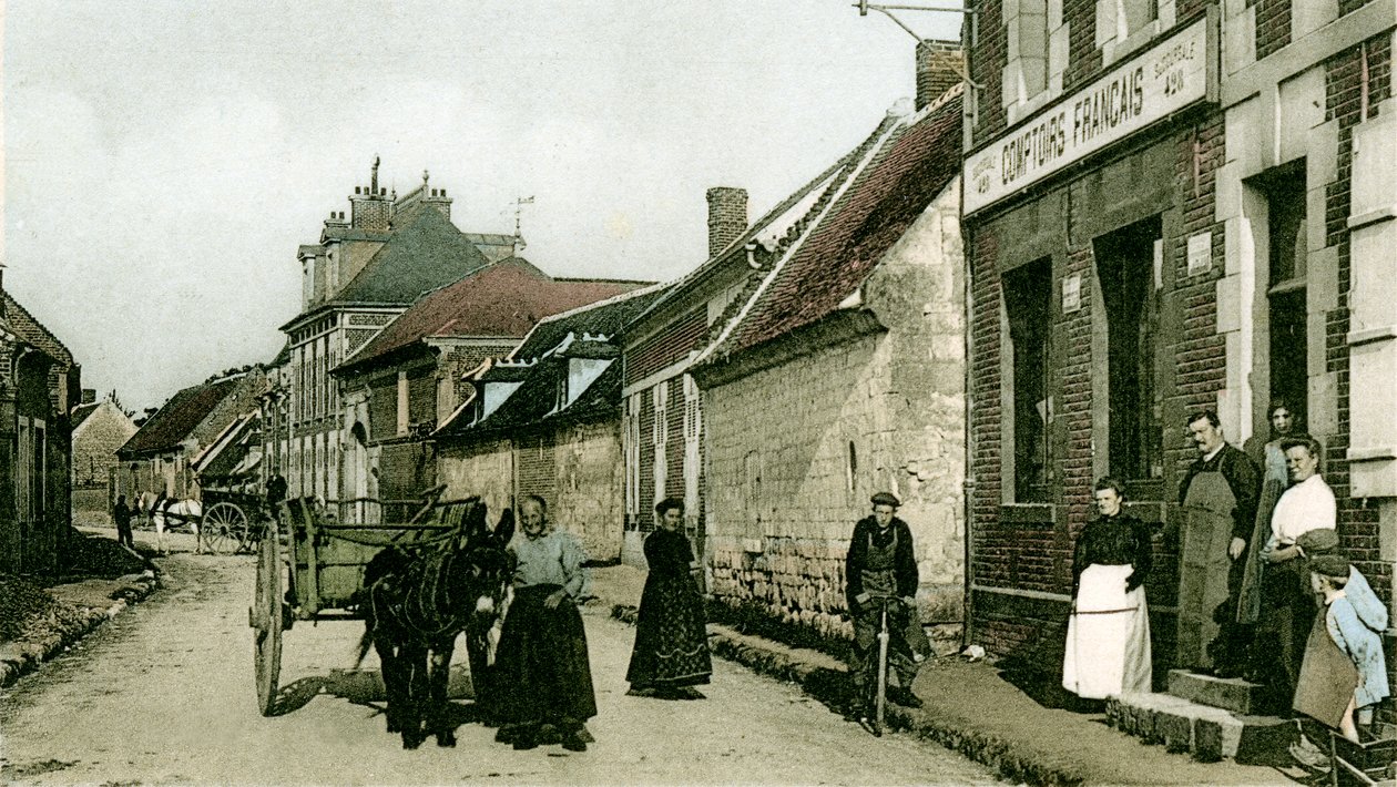 レミーにある食料品店「Les Comptoirs Français」（1900年頃、1914年頃 作： 無名の画家