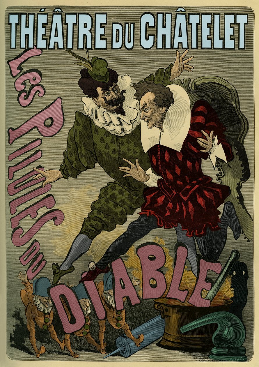Les Pilules du Diable - 魅惑の広告ポスター 作： 無名の画家