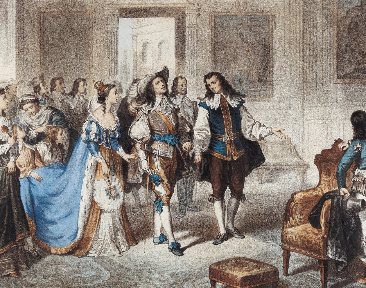 ムリーリョ、バルトロメ・エステバン（1617-1682）。エル・エスコリアルを訪れる画家ムリーリョ"（"El Escorialを訪れる画家ムリーリョ"）。L.ターギスによる石版画 作： 無名の画家
