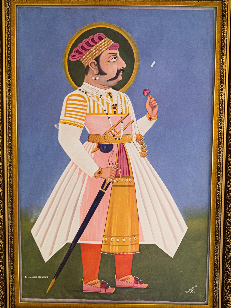 Maharaja Kumbha, pintura, Mehrangarh Fort, Jodhpur, Rajasthan, Índia, Ásia (foto) 作： 無名の画家