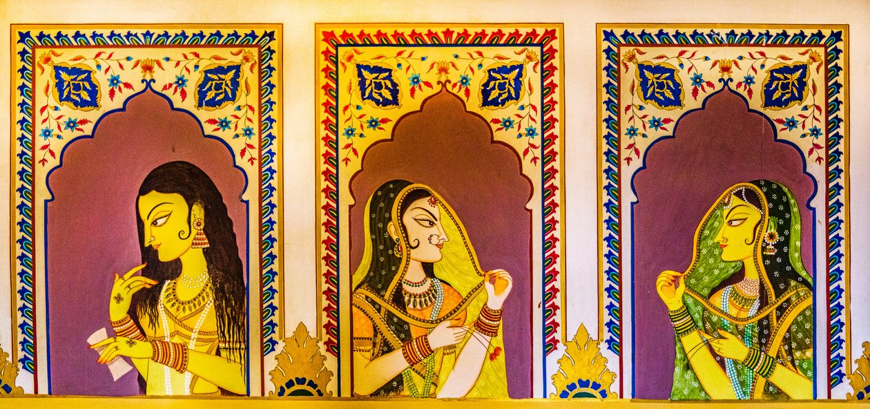 Pienoismaalaus, taide ja käsityöt Rajasthanissa, Rajasthanissa, Intiassa, Aasiassa (kuva) 作： 無名の画家