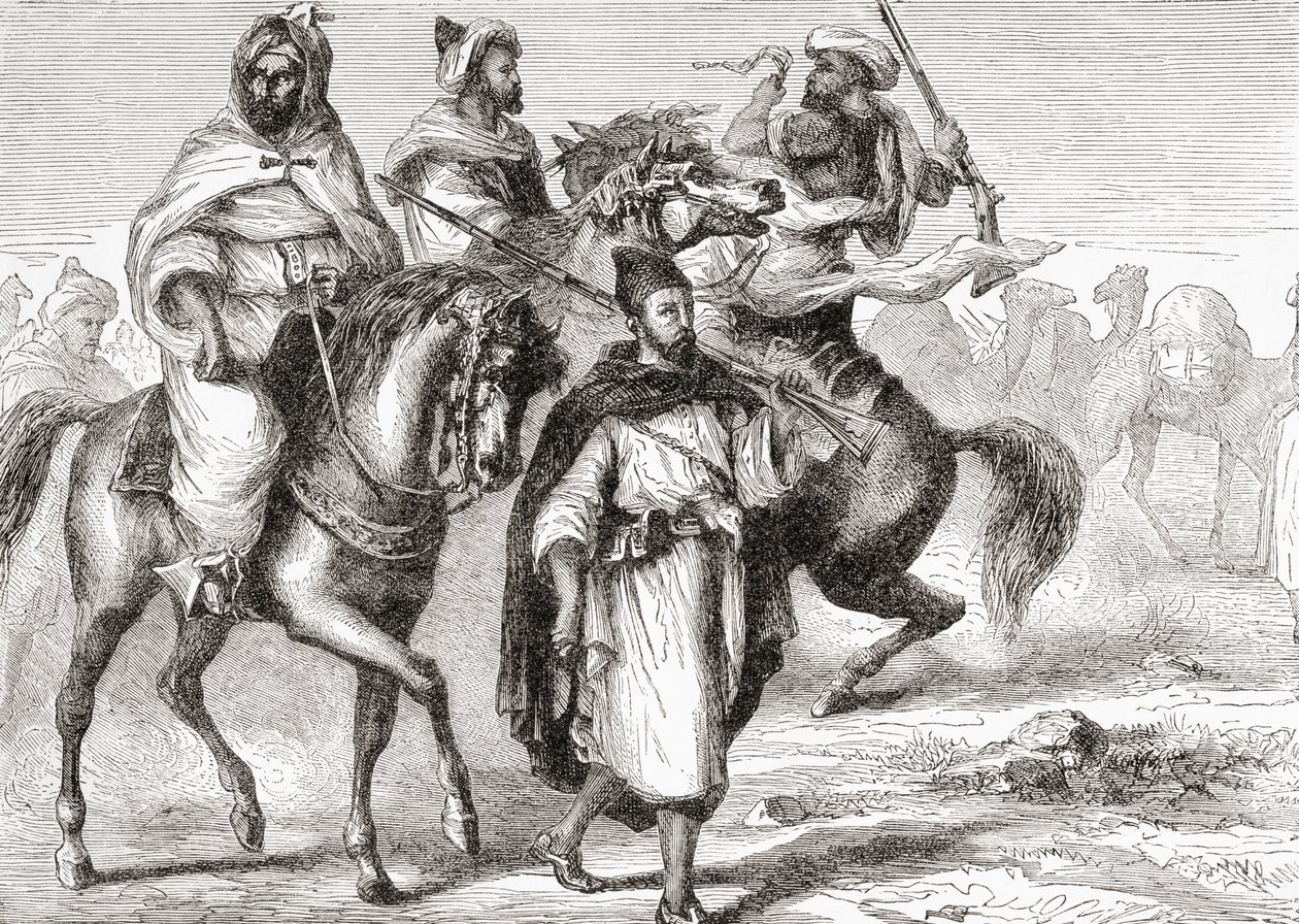 19世紀のムーア人（1884年に出版されたKeith Johnstonの「Africa」より 作： 不明
