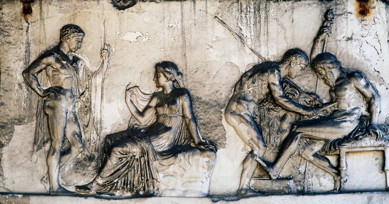 テレフースの神話、テレフースの救済の家、ヘルクラネウム、カンパニア、イタリア、ローマ文明 作： 無名の画家