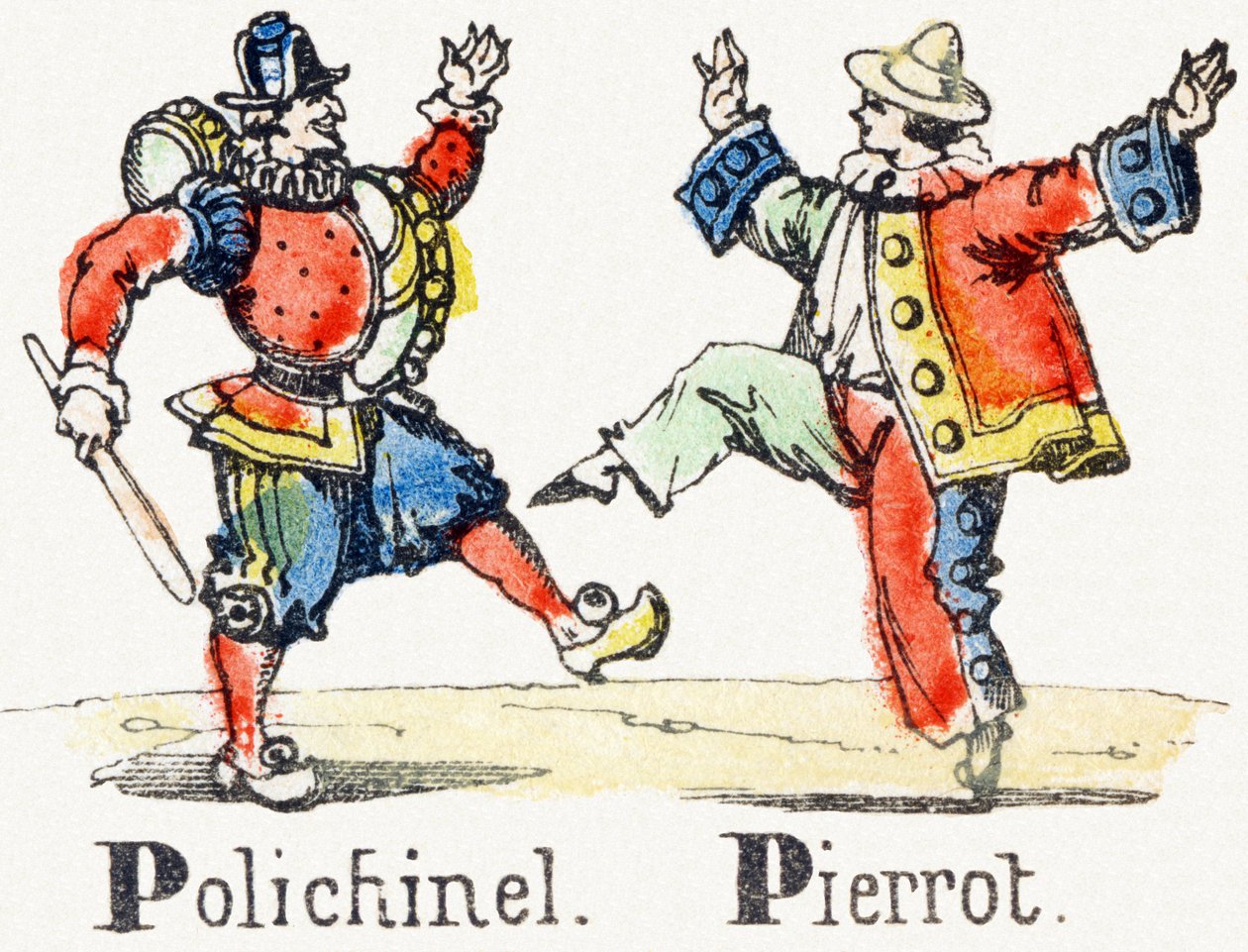 P - Polichinelle Pierrot - Child Entertainment Alphabet c.1890 (リトグラフ) 作： 不明