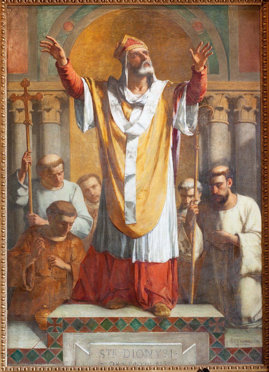 教区教会 (Parochiale kerk Sint-Dionysius van Lede)。 インテリア。 南通路。 祭壇。 ペインティング。 サンドニ。 1854年テオドール・ジョセフ・カニールの署名と日付。 作： 無名の画家