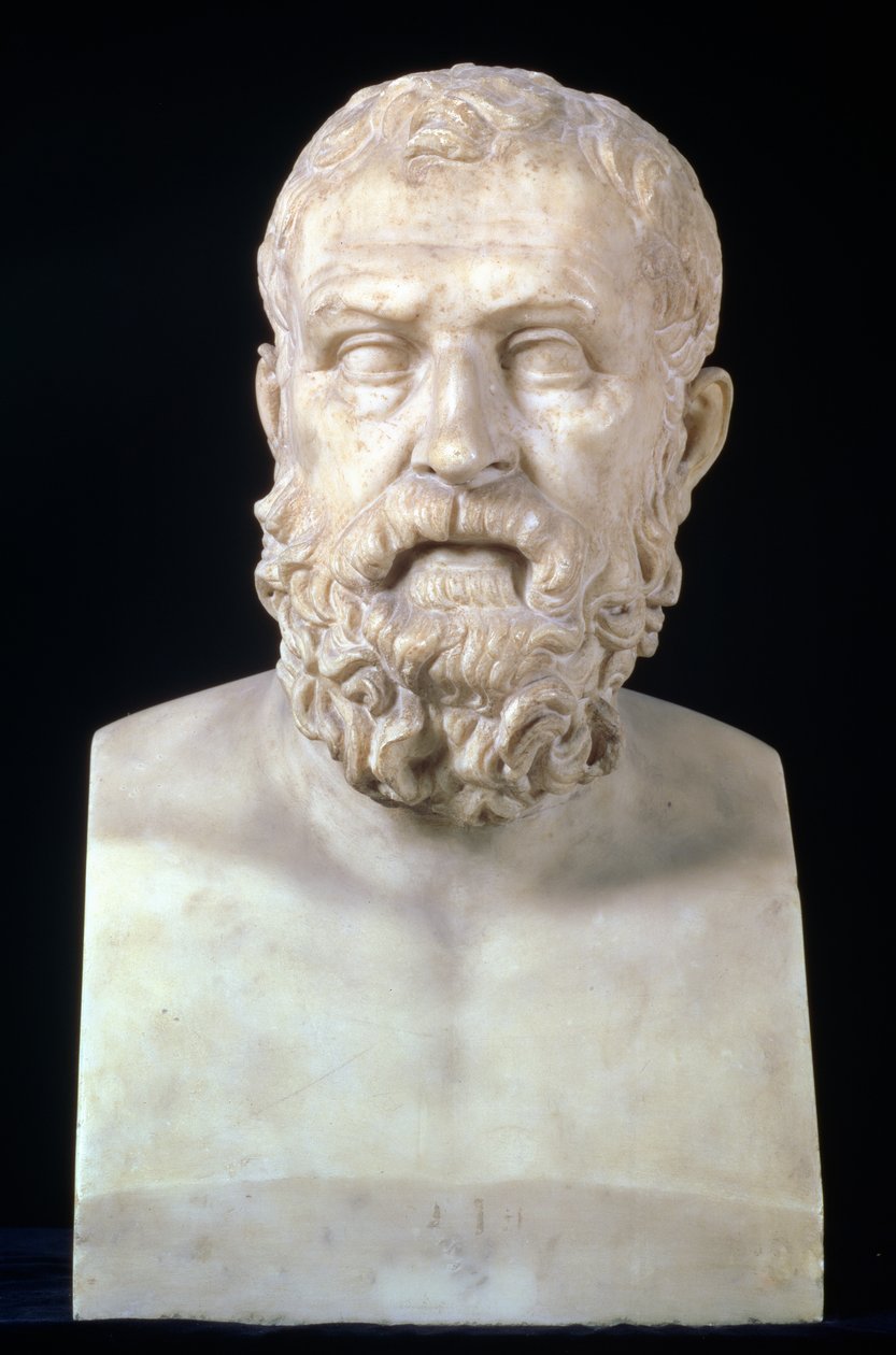 ソロンの肖像胸像（紀元前640～559年頃）、紀元前4世紀のギリシャの原型のコピー（大理石製 作： 不明