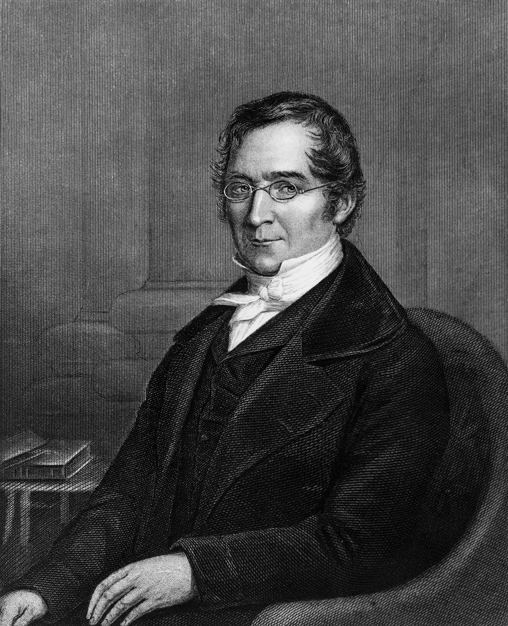 フランスの化学者・物理学者、ジョセフ・ルイ・ゲイ＝リュサック（1778-1850）の肖像、エングレーヴィング 作： 無名の画家