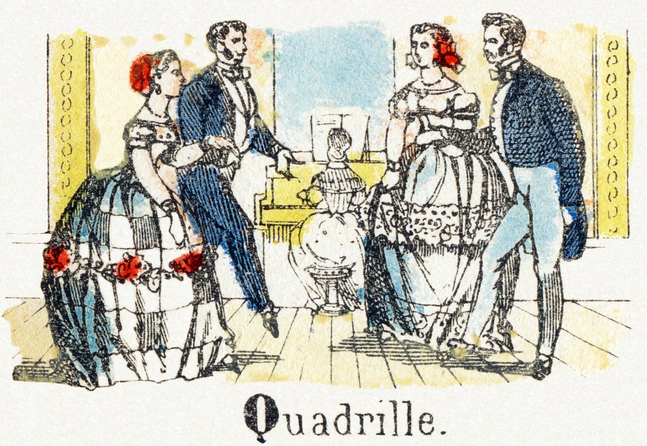 Q - Quadrille - Child Entertainment Alphabet c.1890 (リトグラフ) 作： 不明