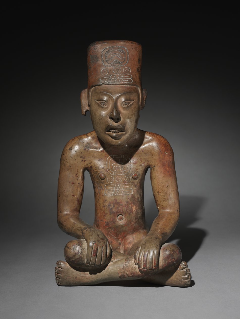 着席フィギュア、オアハカ、300 BC-700 AD 作： 不明