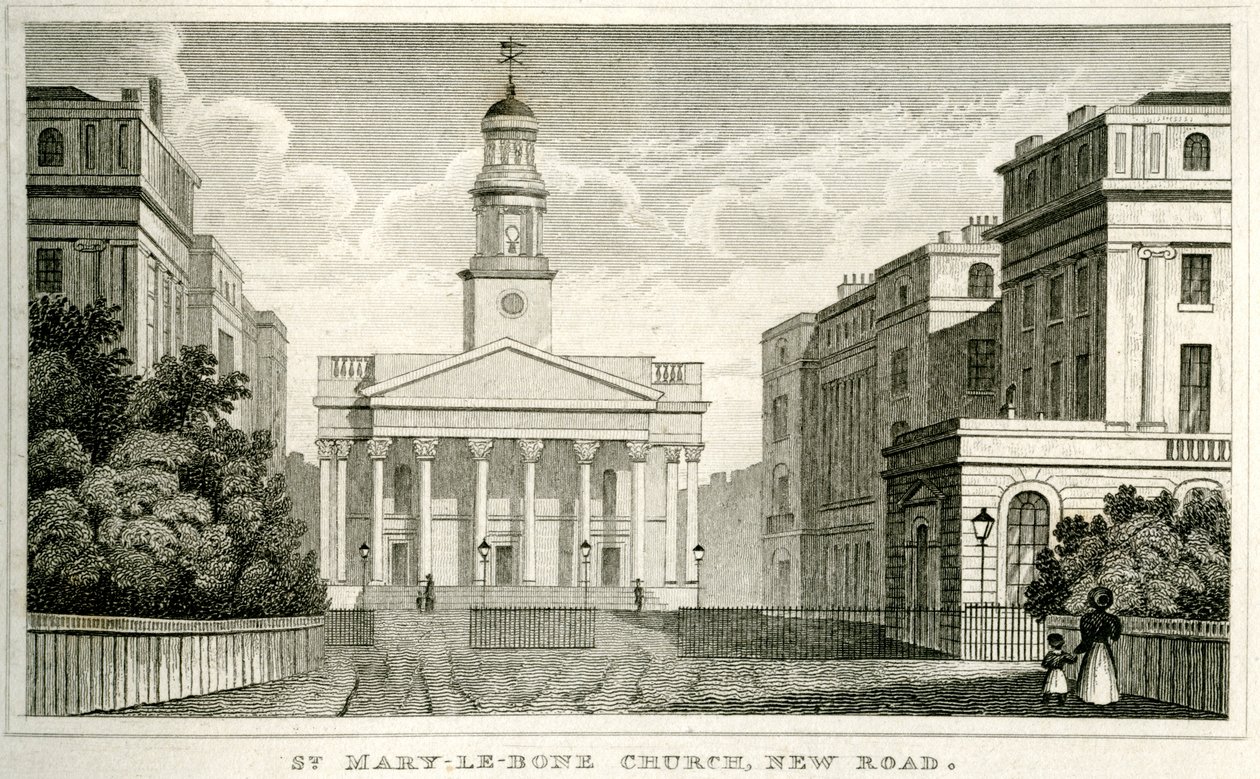 St Mary-le-bone Church, New Road 作： 不明