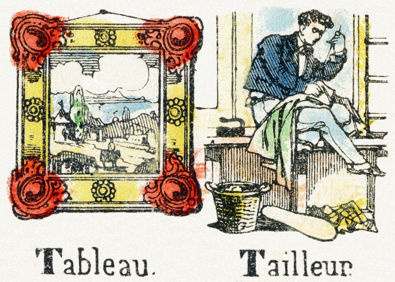 T - Tableau Tailleur - Child Entertainment Alphabet c.1890 (リトグラフ) 作： 不明