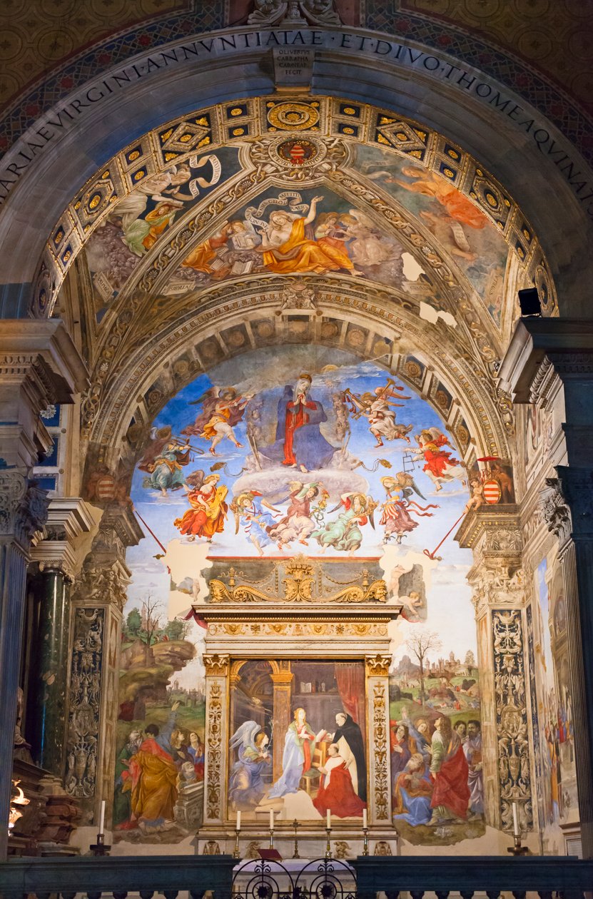 A Capela Carafa, Santa Maria sopra Minerva, Roma, Itália (foto) 作： 無名の画家
