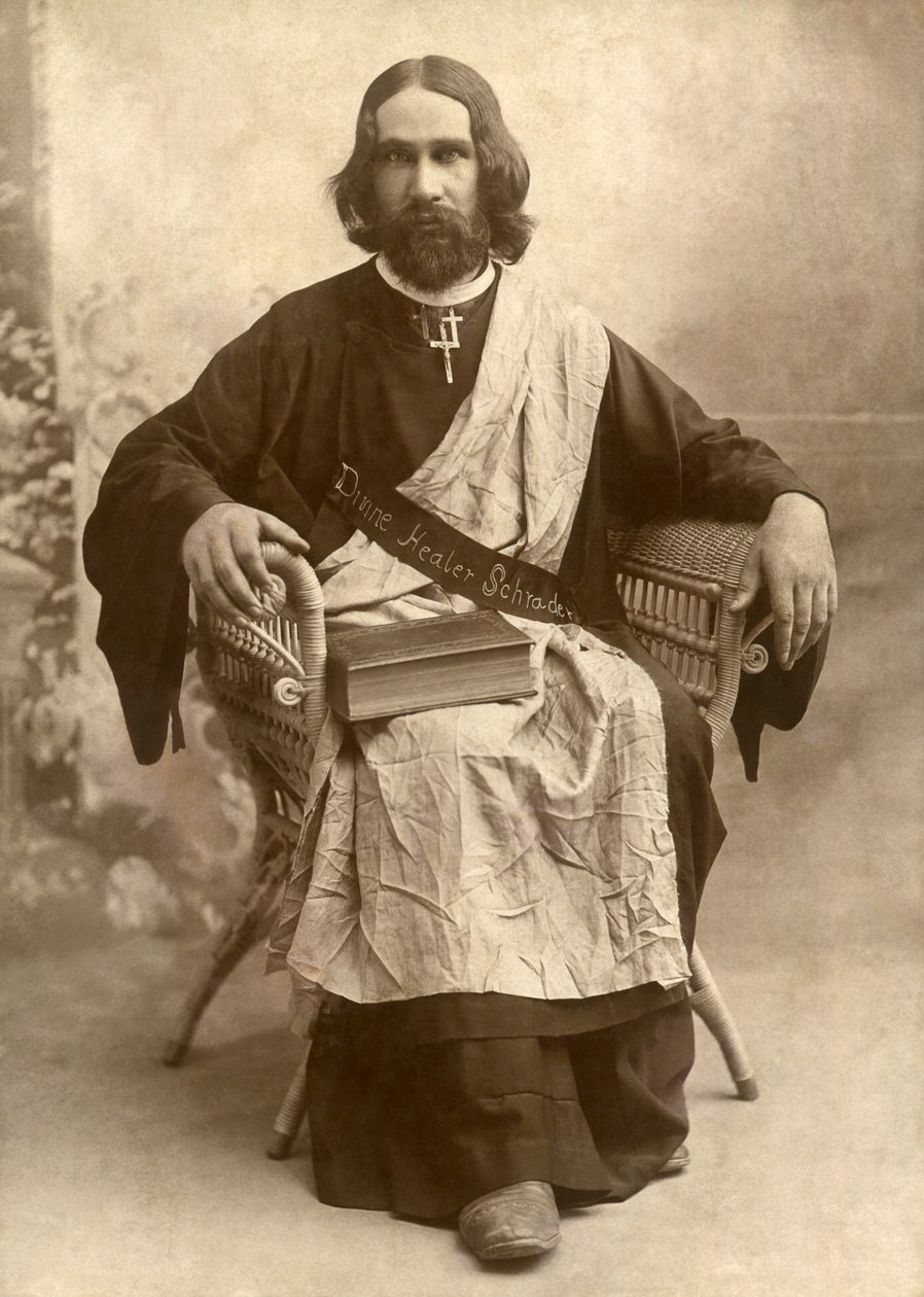 テキサス州テンプル、1888年頃の神の癒し手シュレーダー（モノクロ写真 作： 不明
