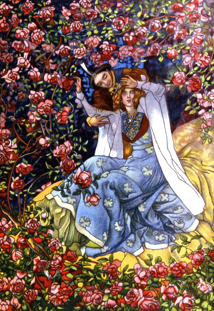 眠れる森の美女と王子、1911年頃（イラスト） 作： 無名の画家