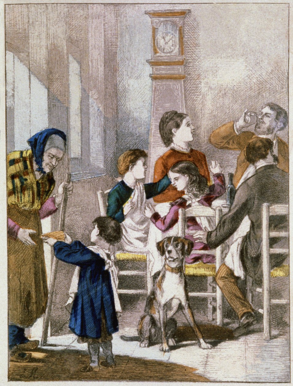 十二夜のケーキ、1890年頃（エングレーヴィング） 作： 無名の画家