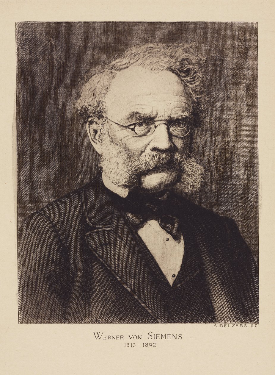 ヴェルナー・フォン・シーメンス、ドイツの電気技師兼発明家、1880 年頃 作： 無名の画家