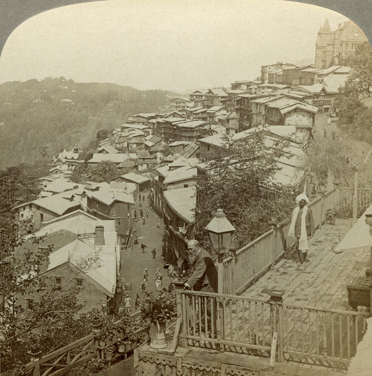Simla、インドの夏の首都、c1900年代。 作： アンダーウッドとアンダーウッド